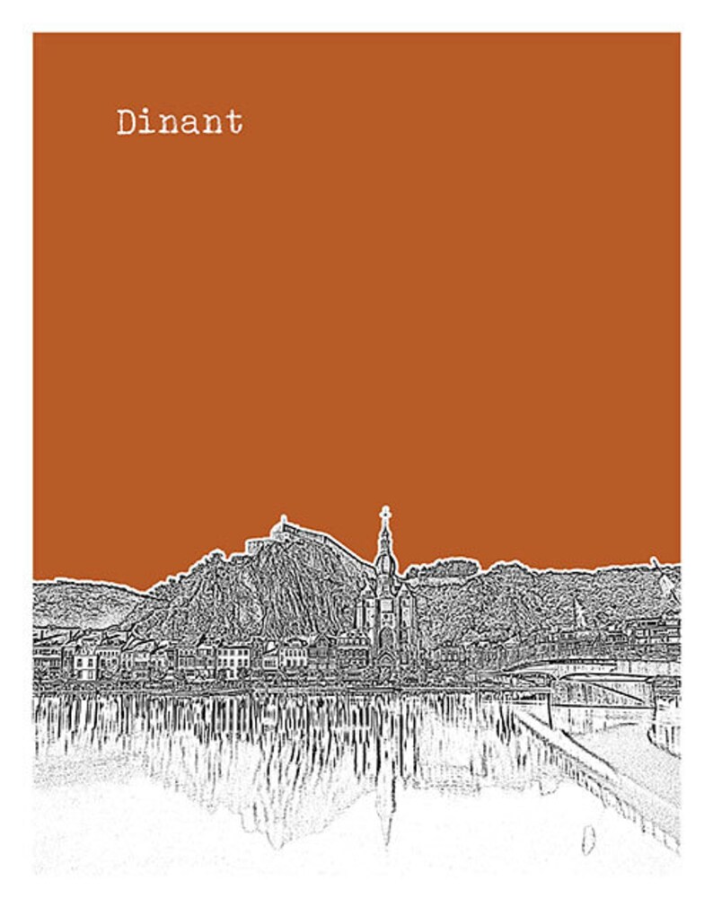 Dinant Belgium Skyline Poster Art Print Item T4412 | Etsy