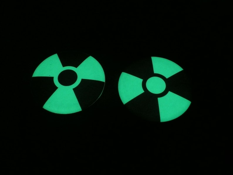 Radioactive Glow in the Dark Pinback Button 1066 Etsy