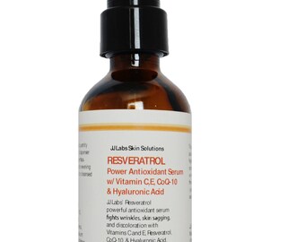 RESVERATROL Antioxidant Serum with Vitamin C, Vitamin E, CoQ-10, Collagen, Aloe Vera, and Hyaluronic acid 2.3 oz