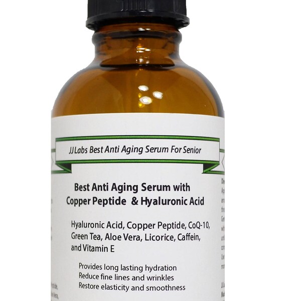 Senior Best Anti Aging Serum with Copper Peptide & Hyaluronic Acid 2.3 oz