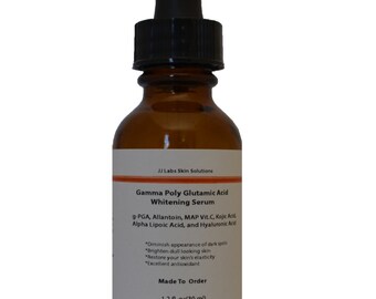 Brightening Serum with Gamma Poly Glutamic Acid, Allantoin, MAP Vitamin C, Kojic Acid, Alpha Lipoic Acid, Hyaluronic Acid 1.2 oz