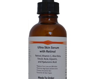 Ultra Skin Serum with Retinol, Vitamin C, Aloe Vera, Ferulic Acid, Glycerin, Hyaluronic Acid 2.3oz