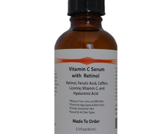 Vitamin C Serum with Retinol, Ferulic Acid, Caffeine, Licorice & Hyaluronic Acid  2.3oz