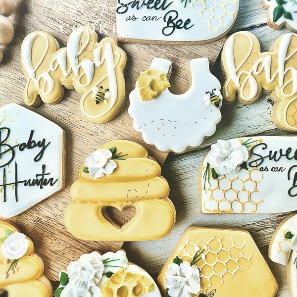 Bumble Bee Baby Shower Cookies Etsy