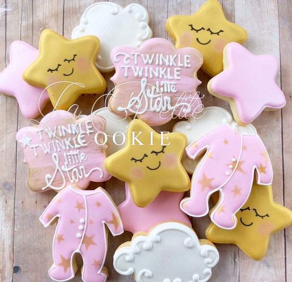Pink And Gold Twinkle Twinkle Little Star Baby Shower Sugar Etsy Pink And Gold Twinkle Twinkle Little Star Baby Shower Sugar Etsy