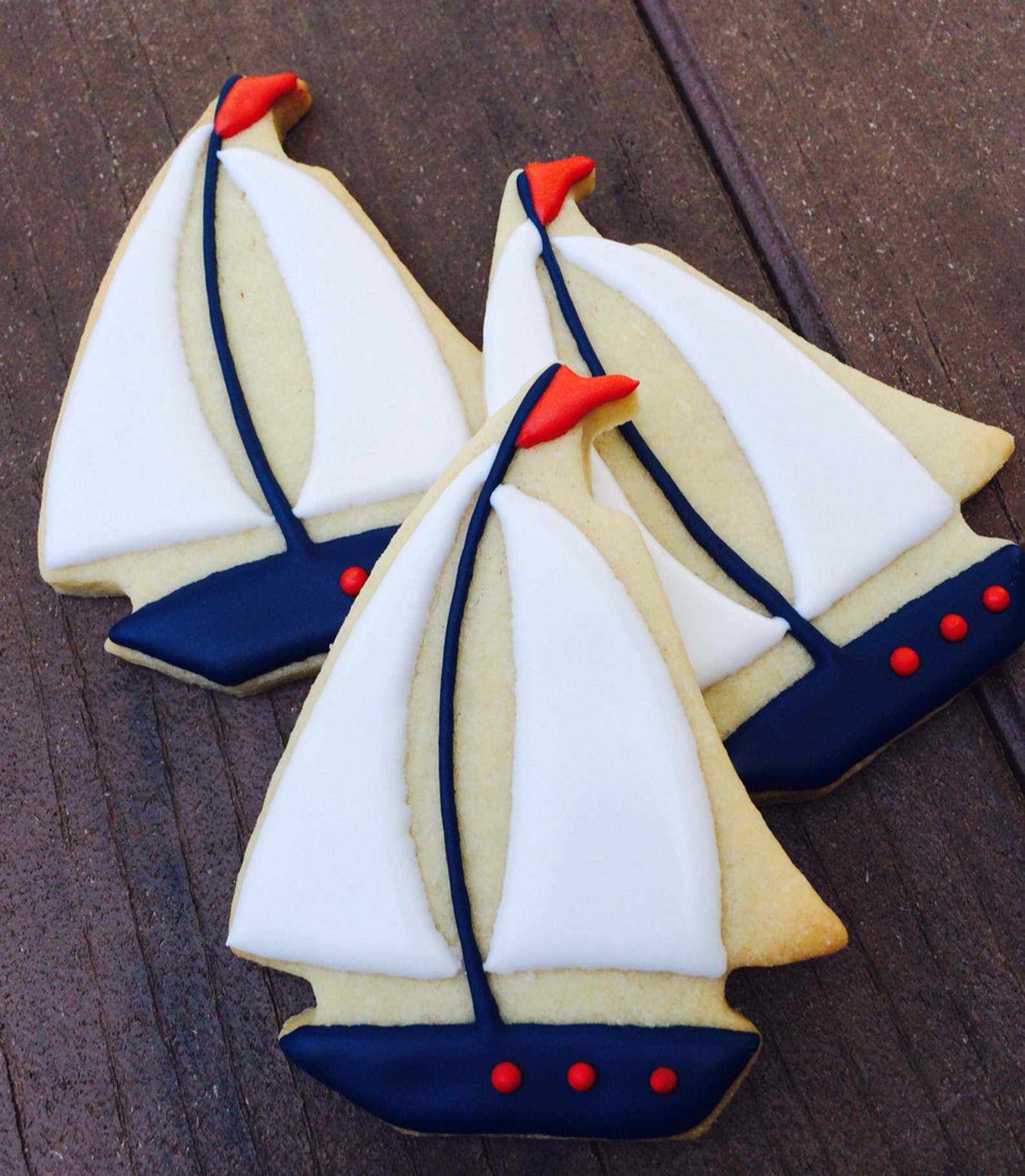 Nautical Sailboat Sugar Cookies 1 dozen Etsy