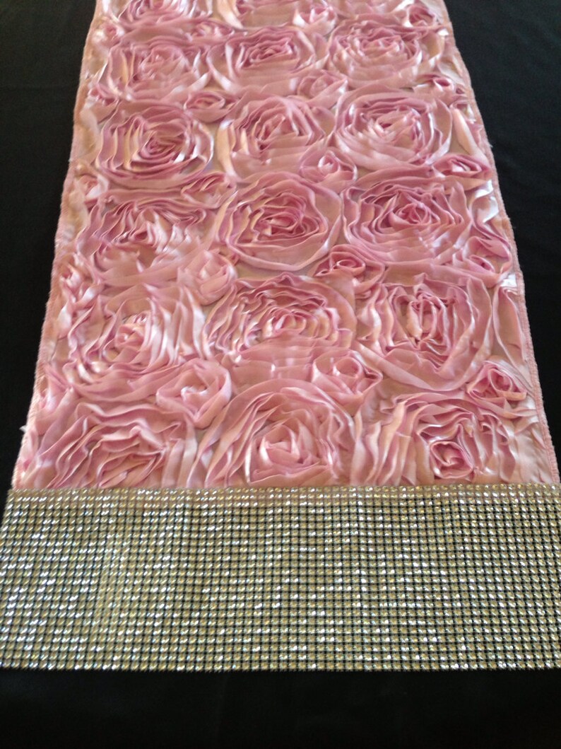Rosette Table Runner Light Pink with 5 edge of Etsy