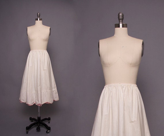 vintage 1950s cotton crinoline slip • Revival Vint