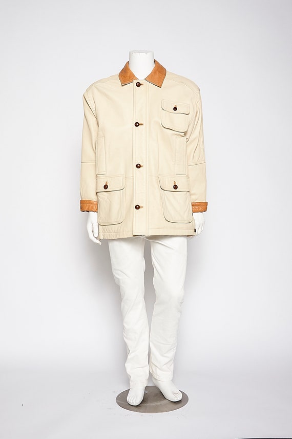 Vintage mens white coat Gem