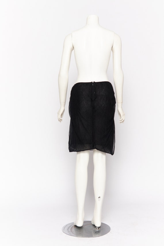 SALE Helmut Lang, sheer black skirt, vintage 1990… - image 3