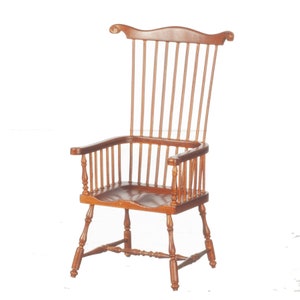 12th scale  Country Style Windsor Arm Chair/walnut  JJ40012ACWN