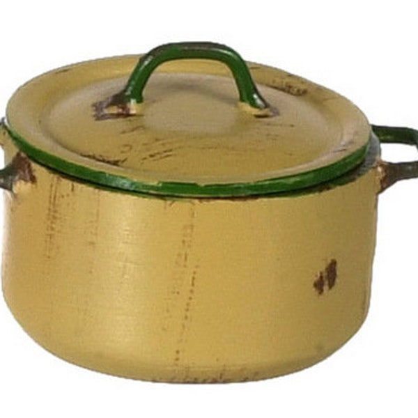 1:12ème Accessoires de maison de poupée MEDIUM POT / LID / Or AN1353GD