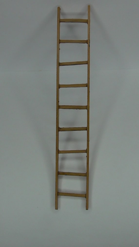 Doll House 12th Scale Wooden Ladder British Made 6 1/2 