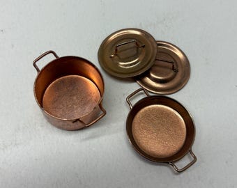 1:12.Skala Puppenhaus-Miniatur, Kupfertöpfe, PNF06