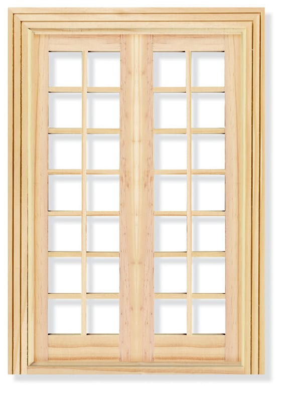 Dollhouse Miniature wood rench Windows Doors Frame DIY Patio Fittings 12th 