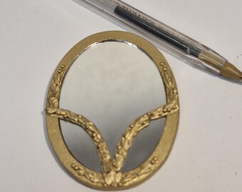 1:12th scale Dolls House Oval Mirror   VEF61