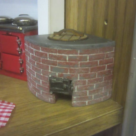 Doll/'s House 1:12 Kitchen Copper Boiler Stove and Laundry Unit