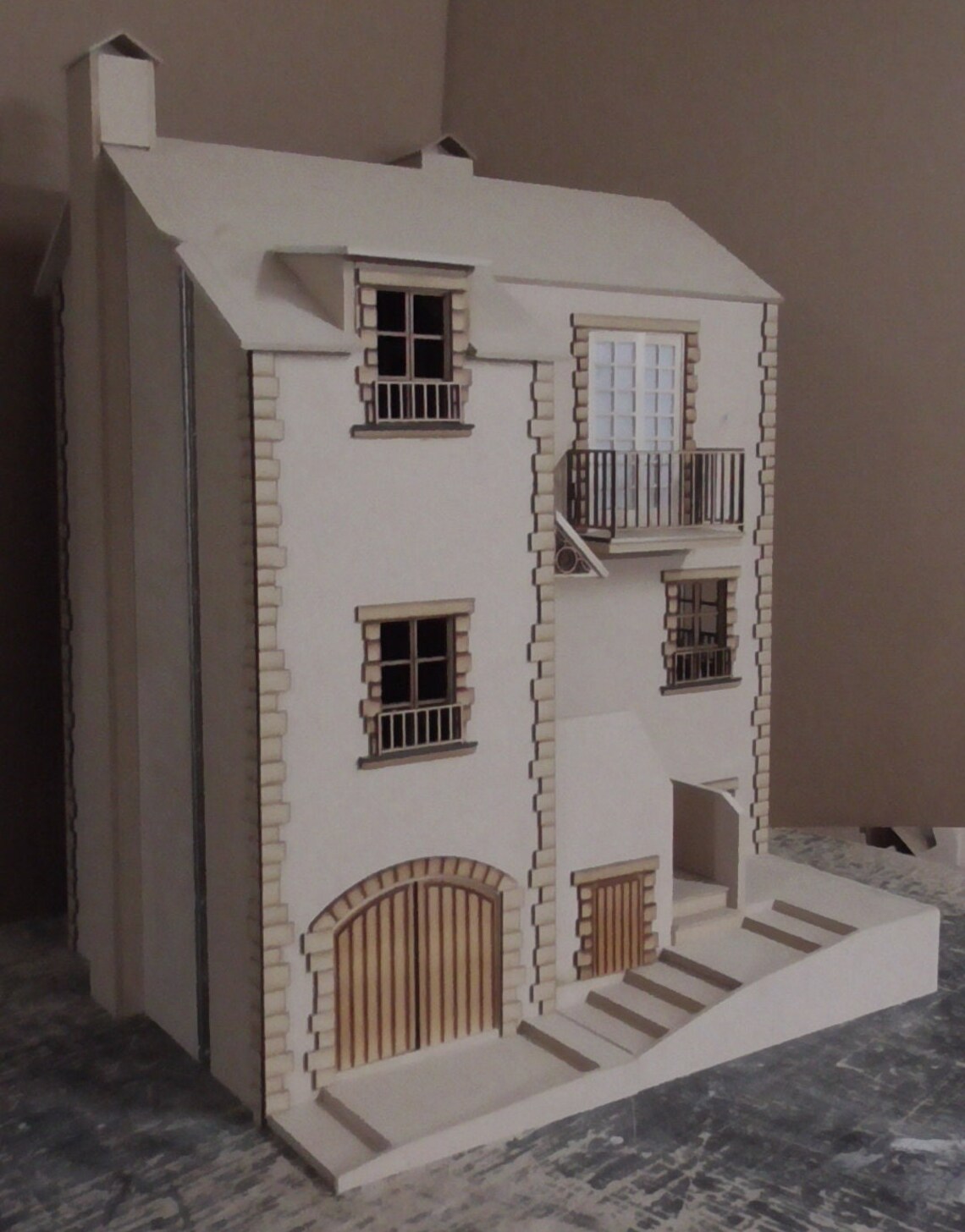 Maison De Poupée Miniature 1:12 « The Italian Hillside House » En Kit - Style Géorgien, 5 étages, En MDF