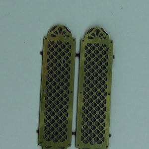 12. Maßstab Türschiebeplatten Paar von Ironwork und Black Country Miniaturen.   IRDP1