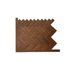 12th scale Dolls House Iron on hardwood flooring and wainscoting FBHW