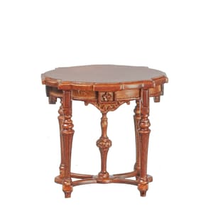 Dolls house furniture 12th scale Victorian Table/Walnut JJ21025WN