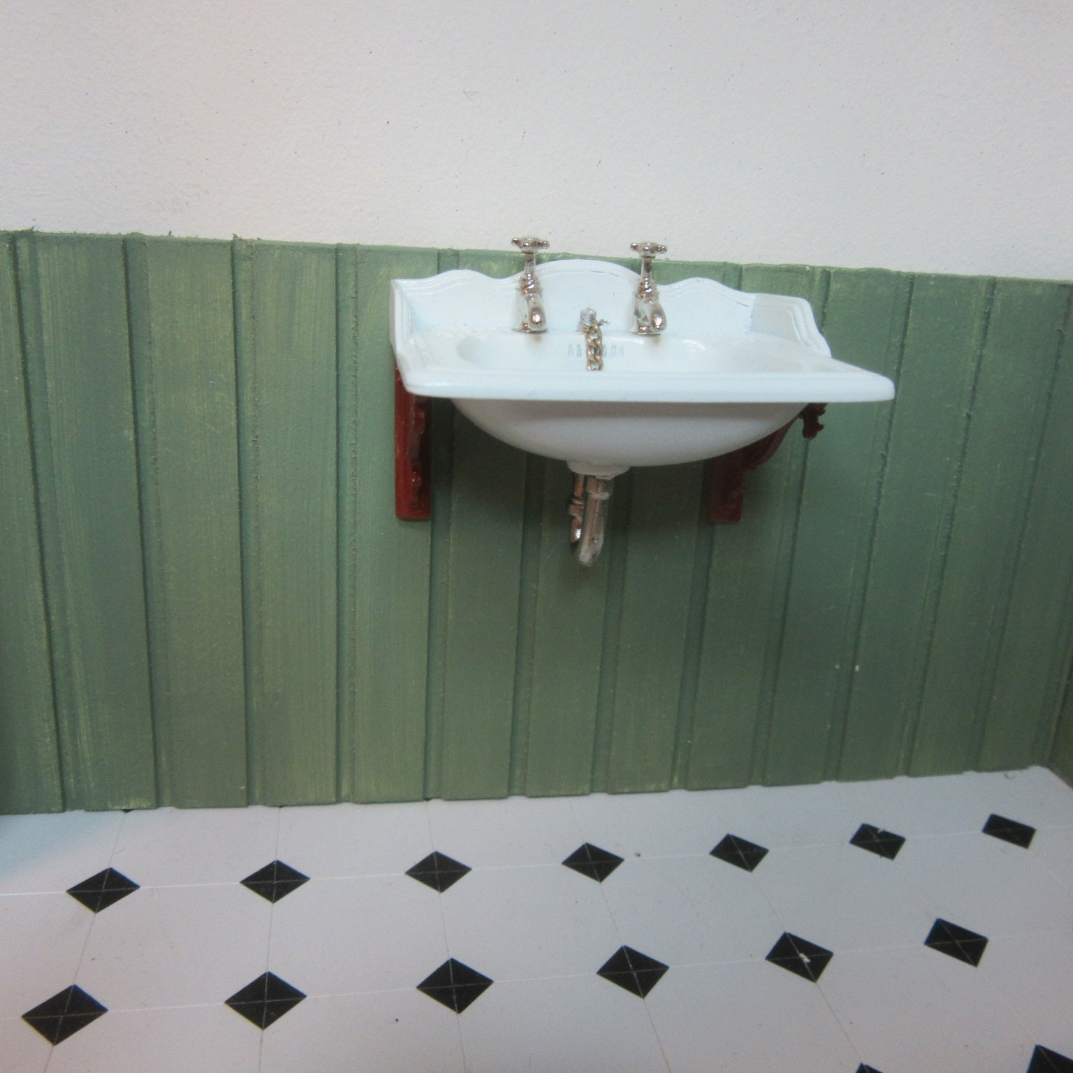 Lavabo In Miniatura Scala 1:12 Per Casa Delle Bambole – Bianco, Design Quadrato, Accessorio Arredo Bagno - 4