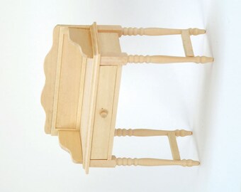 Dolls House Direct 1/12 scale  Plain Wood Wash stand BEF012