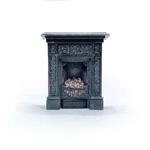 12e schaal poppenhuis jaren 1850 open haard FR211F