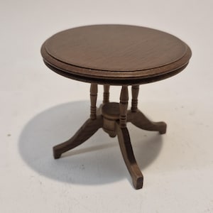 1/12th Scale Doll House    3&quot; dia Table  Walnut    SEC10