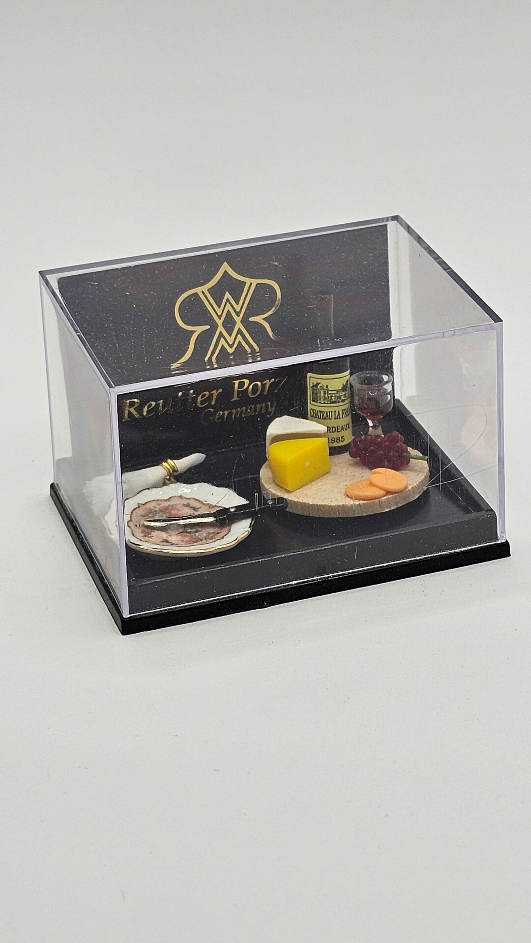 Set Cena In Porcellana Reutter Scala 1:12, Cipolla Blu, Per Casa Delle Bambole