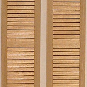 12th scale Dolls House Diy Louvered shutters 1 pr HW5018
