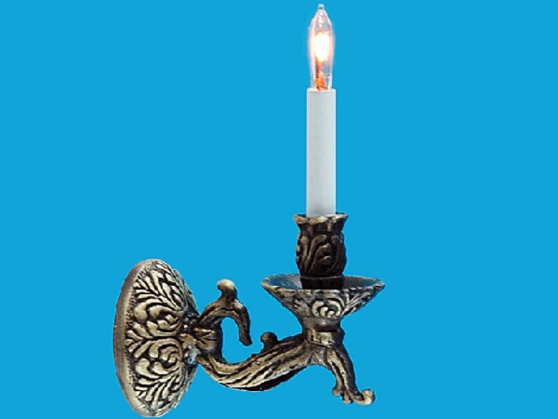 12th Scale Dolls House Lighting Classic Tudor Candle Wall Etsy UK