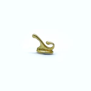12th scale Dolls House Hat or coat hook Gilded Pack of 6 HF145G