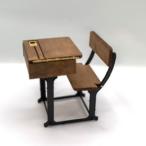 Kit de bricolaje de escritorio escolar en miniatura a escala 1/12 - Herrajes y miniaturas de Black Country - IRW0044