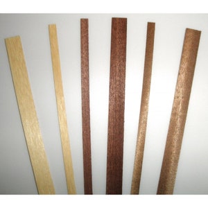 Craft Timber Mahogany 0.6mm x 12mm x 305mm strip 20pcs
