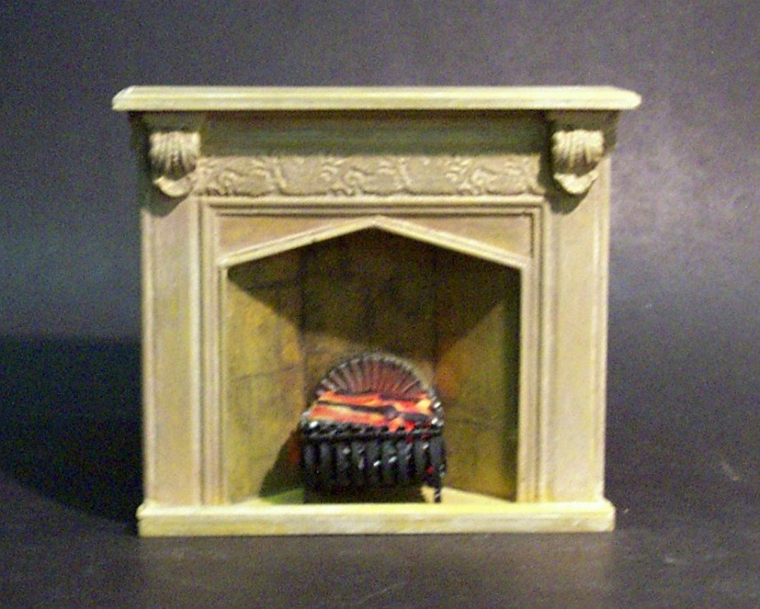 Dolls House 12th Scale Stone Effect Georgian Lighting Fireplac NGF1C - Etsy