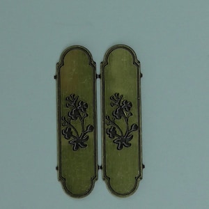 Placas de empuje de puerta a escala 12 Par de miniaturas de Herrería y Black Country.   IRDP4