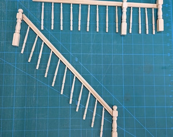 Treppengeländer. Schlichtes Holzhandlauf Puppenhaus Art.DHD501