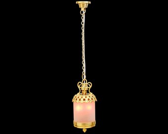 Melody Jane Dollhouse Hanging Birdcage Lantern - 12V Electric Ceiling Lamp For 1:12 Scale Miniatures