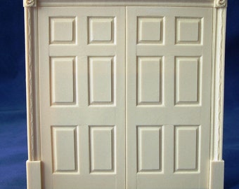 Puppenhaus Direkt 1 zu 12 im Maßstab Resin Regency 6 Panel Doppel Falschtür AD1005