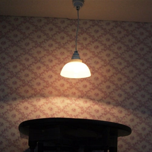 Dolls House Lighting White Contemporary Hanging Lamp EL337 Etsy UK