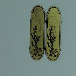 12th scale Door Push plates  Pair  by Ironwork and Black Country miniatures.   IRDP7