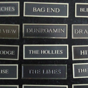 12th scale House Name Signs 12 x 37 by Ironwork and Black Country  IRHNS4
