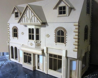 1/12 scale Dolls House  The York Street   Row 0f 3 Shops with 6 rooms above KIT