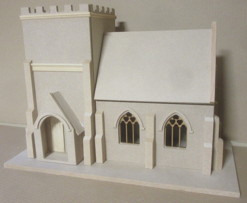 Dolls House 1/12 Scale Village Church Kit Including Extension Etsy Norway