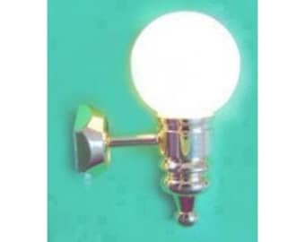 Melody Jane Dollhouse Wall Light - White Globe Shade, 12V, 1:12 Scale Miniature Lamp For Dollhouse Lighting - View #4
