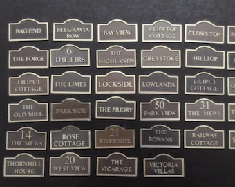 12th scale House Name Signs 16 x 28  by Ironwork and Black Country  IRHNS2