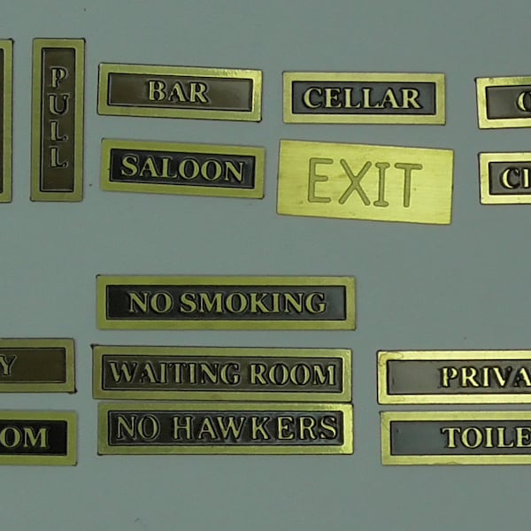 12th scale Small Signs  Choose which sign you require  by Ironwork    IRSign22