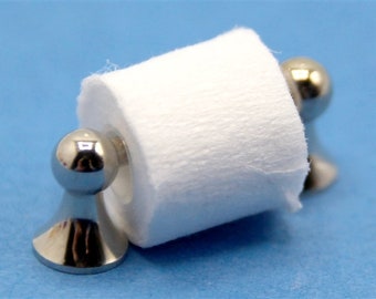 1/12 Dolls House Miniature Toilet Roll Holder BA104S