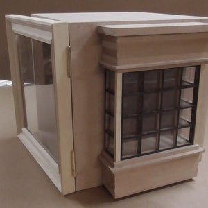1/12th Dolls House Room Box with Square window & Glazed Picture Frame Opening KIT